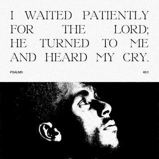 Psalms 40:1 - I waited patiently for the LORD;
he turned to me and heard my cry.